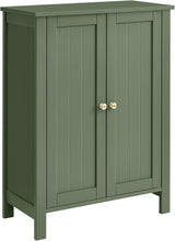 Songmics Home 2-Door Forest Green Storage Cabinet with 2 Adjustable Shelves