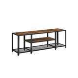 Songmics Home 3-Tier Industrial Rustic Brown TV Stand