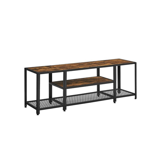 Songmics Home 3-Tier Industrial Rustic Brown TV Stand