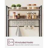 Songmics Home 5-Shelf Grey Baker's Rack with 4 AC Outlets image 7