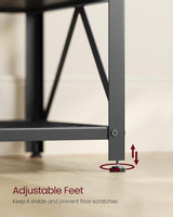 Songmics Home 70-in 3-Tier Industrial Black TV Stand image 4
