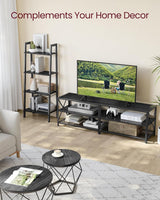 Songmics Home 70-in 3-Tier Industrial Black TV Stand image 6