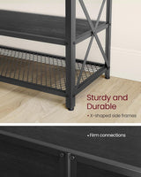 Songmics Home 70-in 3-Tier Industrial Black TV Stand image 7