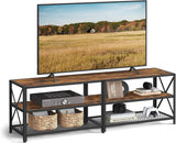 Songmics Home 70-in 3-Tier Industrial Greige/Black TV Stand image 2