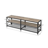 Songmics Home 70-in 3-Tier Industrial Greige/Black TV Stand image 3