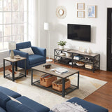Songmics Home 70-in 3-Tier Industrial Greige/Black TV Stand image 5