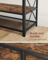 Songmics Home 70-in 3-Tier Industrial Rustic Brown TV Stand image 5