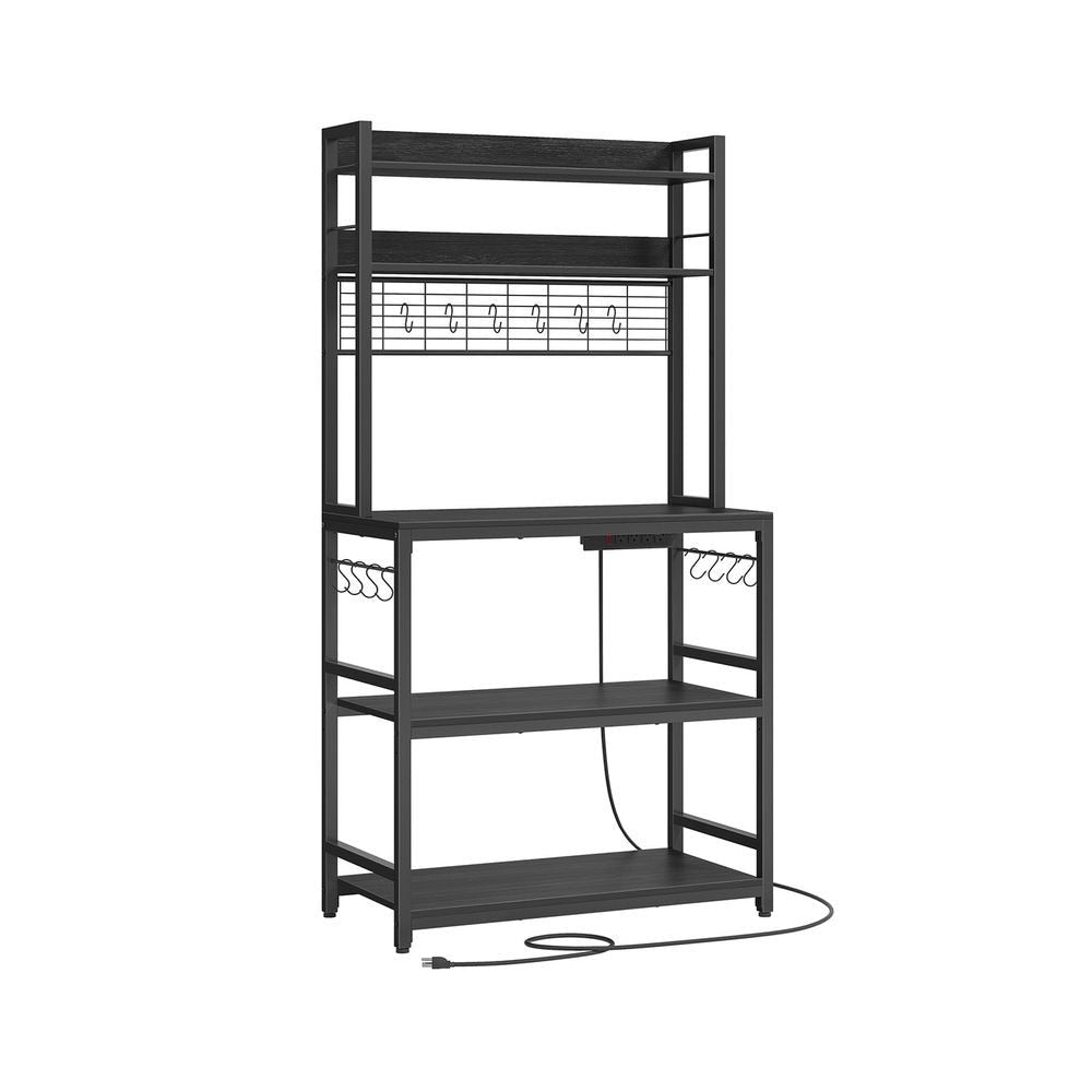 Songmics Home Charcoal Grey Baker's Rack with 4 AC Outlets