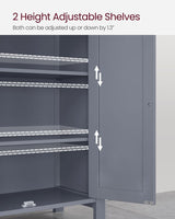 Songmics Home Dove Grey Floor Cabinet with 2 Adjustable Shelves image 3