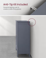 Songmics Home Dove Grey Floor Cabinet with 2 Adjustable Shelves image 6