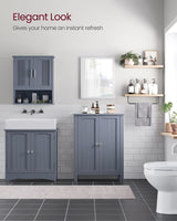 Songmics Home Dove Grey Floor Cabinet with 2 Adjustable Shelves image 7