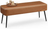Songmics Home EKHO Collection Caramel Brown Synthetic Leather Bench image 3
