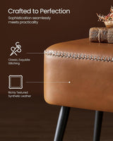Songmics Home EKHO Collection Caramel Brown Synthetic Leather Bench image 8
