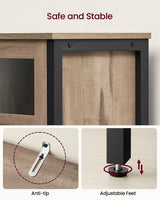Songmics Home Industrial Camel Brown/Black Buffet Cabinet image 2