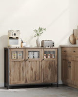 Songmics Home Industrial Camel Brown/Black Buffet Cabinet image 4