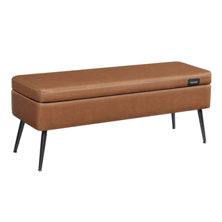 Songmics Home Mid-Century Ink Black Ottoman Storage Bench