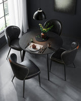 Songmics Home Mid-Century Modern Black Dining Chairs Set, 2-pk image 7