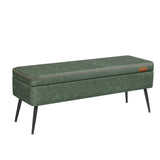 Songmics Home Modern Forest Green Ottoman Storage Bench