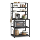 Songmics Home Oak/White Baker's Rack with Charging Station