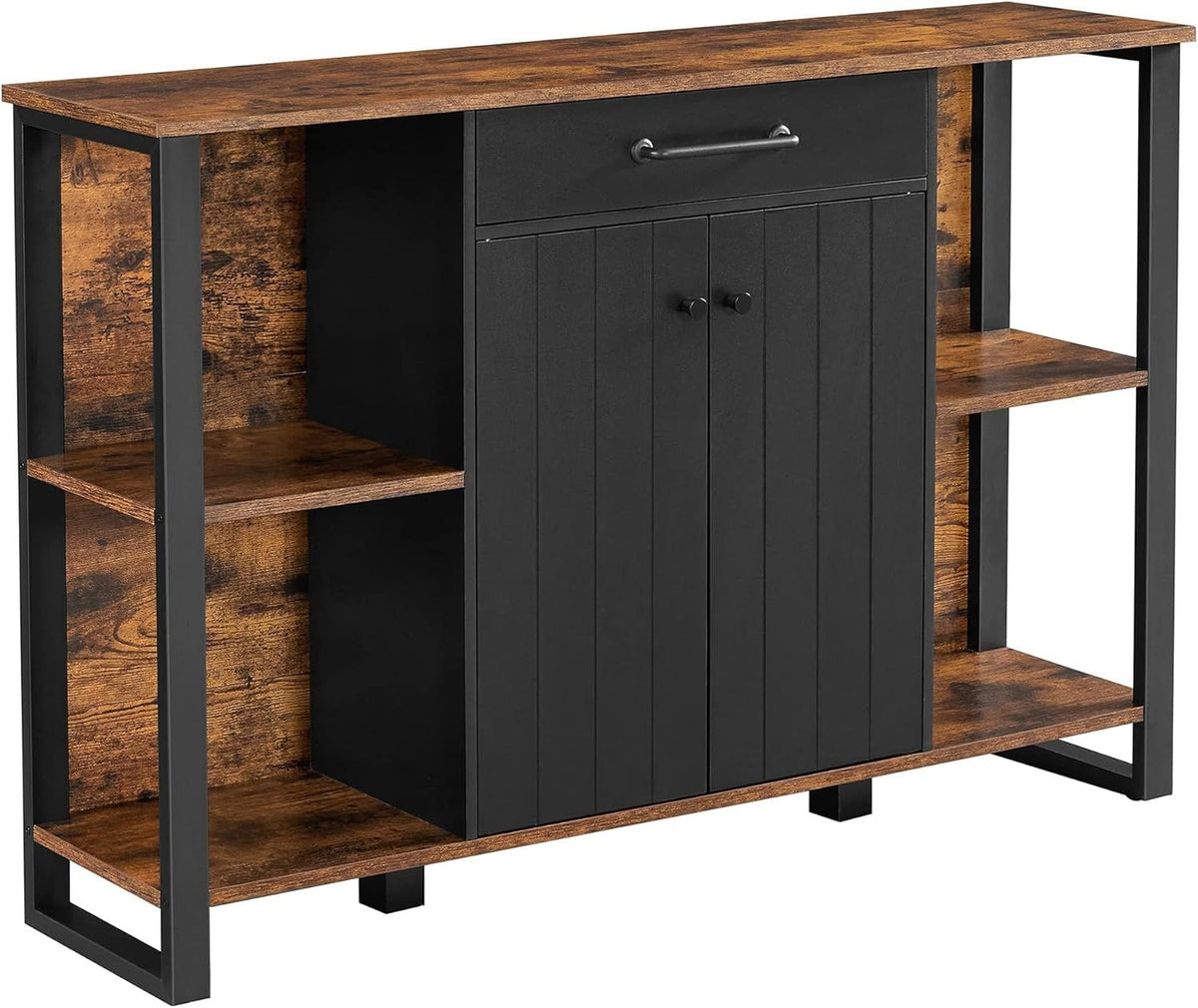 Songmics Home Rustic Brown Storage Cabinet with Drawer