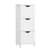 Songmics Home White Freestanding Cabinet with 3 Drawers