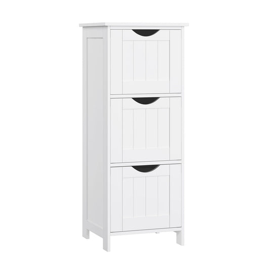Songmics Home White Freestanding Cabinet with 3 Drawers