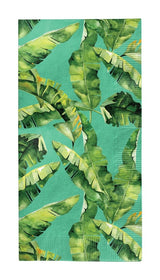 Sophistiplate Palm Spring Rectangle Paper Disposable Guest Towel Napkins, Green, 8-in, 20-pk, 3-ply, for Summer Party