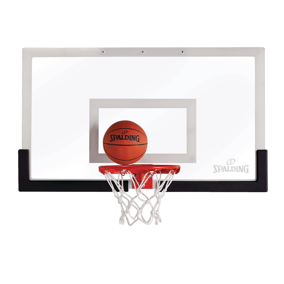 Spalding 180° Arena Slam Jam Pro Over-The-Door Mini Basketball Hoop & Net with Ball