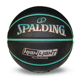Spalding Highlight Foil Basketball, Black/Mint, Size 7