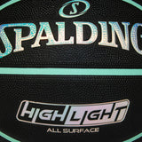 Spalding Highlight Foil Basketball, Black/Mint, Size 7 image 5