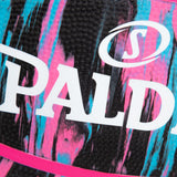 Spalding Marble Series 4Her Outdoor Rubber Basketball, Size 6 (28.5-in), Black/Pink, image 5