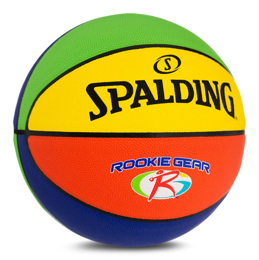 Spalding Rookie Gear Youth Kids' Indoor/Outdoor Multi-Colour Composite Basketball, Size 5 (27.5-in)