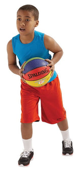 Spalding Rookie Gear Youth Kids' Indoor/Outdoor Multi-Colour Composite Basketball, Size 5 (27.5-in) image 4