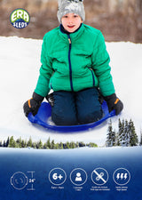 Spiral Kids' 1-Person Lightweight Plastic Winter Snow Saucer Sled/Toboggan image 5