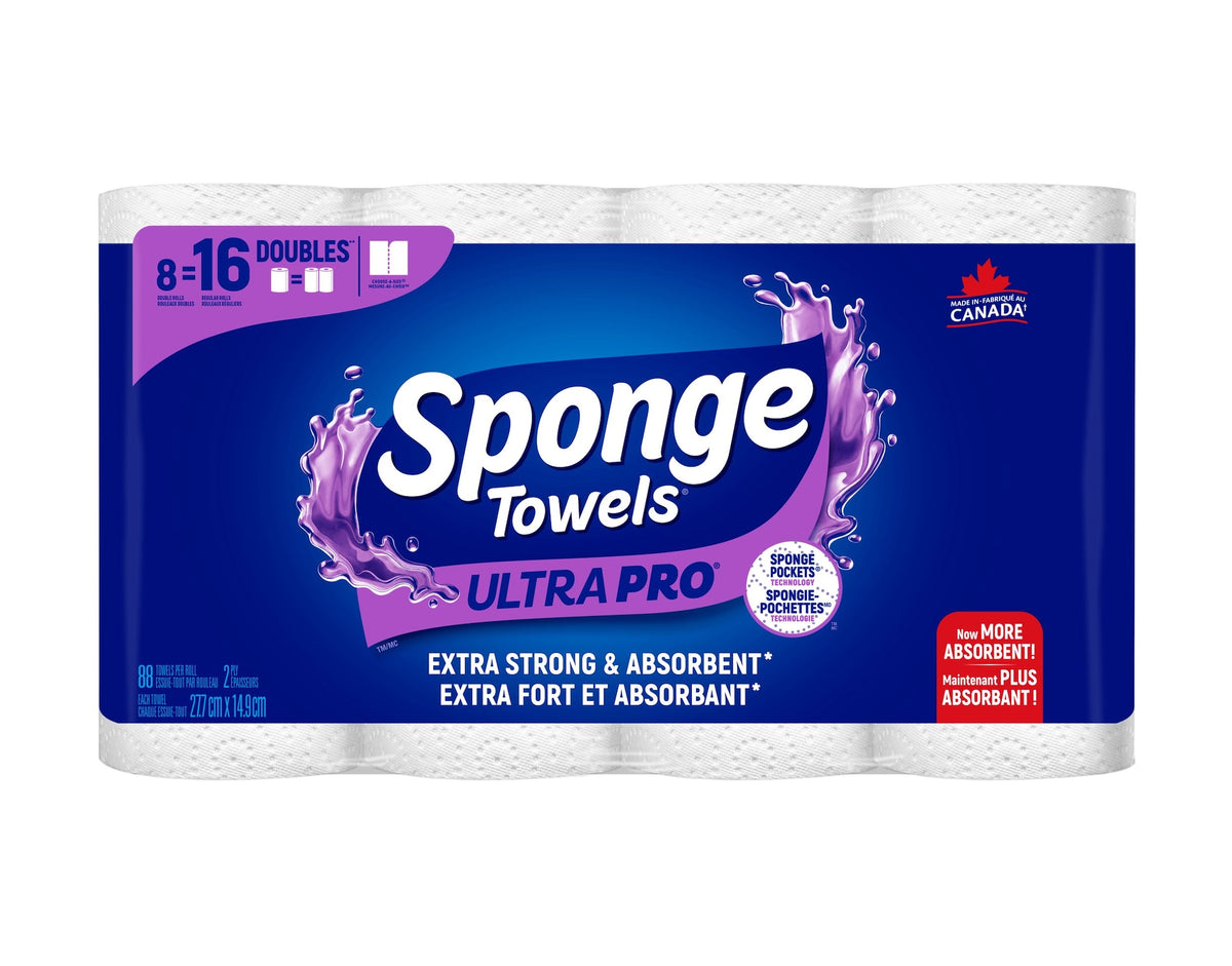 Sponge Towels Ultra Pro Paper Towels, 8=16 rolls