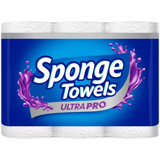 Sponge Ultra Choose-A-Size Paper Towel Rolls, 3-pk
