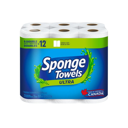 SpongeTowels Ultra Choose-A-Size Paper Towel, 2-ply, 6-pk