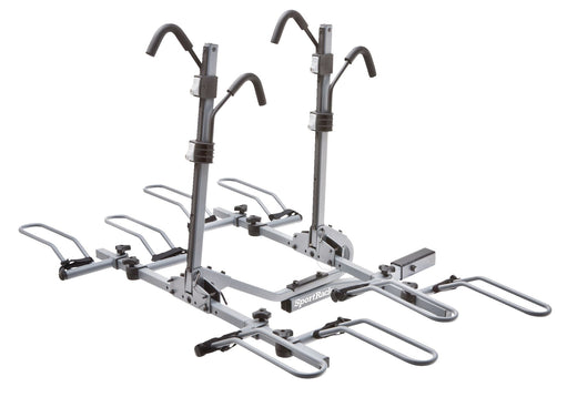 SportRack SR2902LR Crest Deluxe 4-Bike Lock & Tilt Platform Hitch Mount Bike Rack, Fits 2-in Receiver, Granite Grey