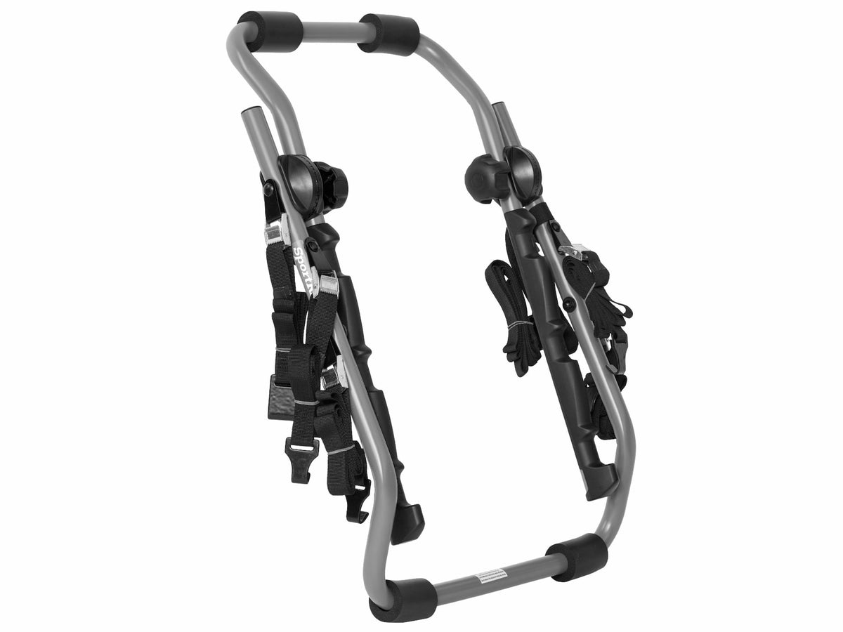 SportRack SR3162 Back-Up 3-Bike Trunk Mount Bike Rack with 6 Adjustable Straps, Granite Grey