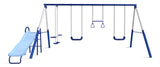 Sportspower Arcadia Star Kids' 5-Station Burst Metal Swing Set Combo with Slide