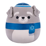 Squishmallow Grey Schnauzer Plush Toy, 8-in, Ages 3+, for Hanukkah