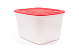Stackable Storage Box with Lid, 63-L, Red/White, 63 Litre Storage Container image 2