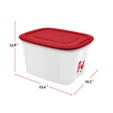 Stackable Storage Box with Lid, 63-L, Red/White, 63 Litre Storage Container image 5