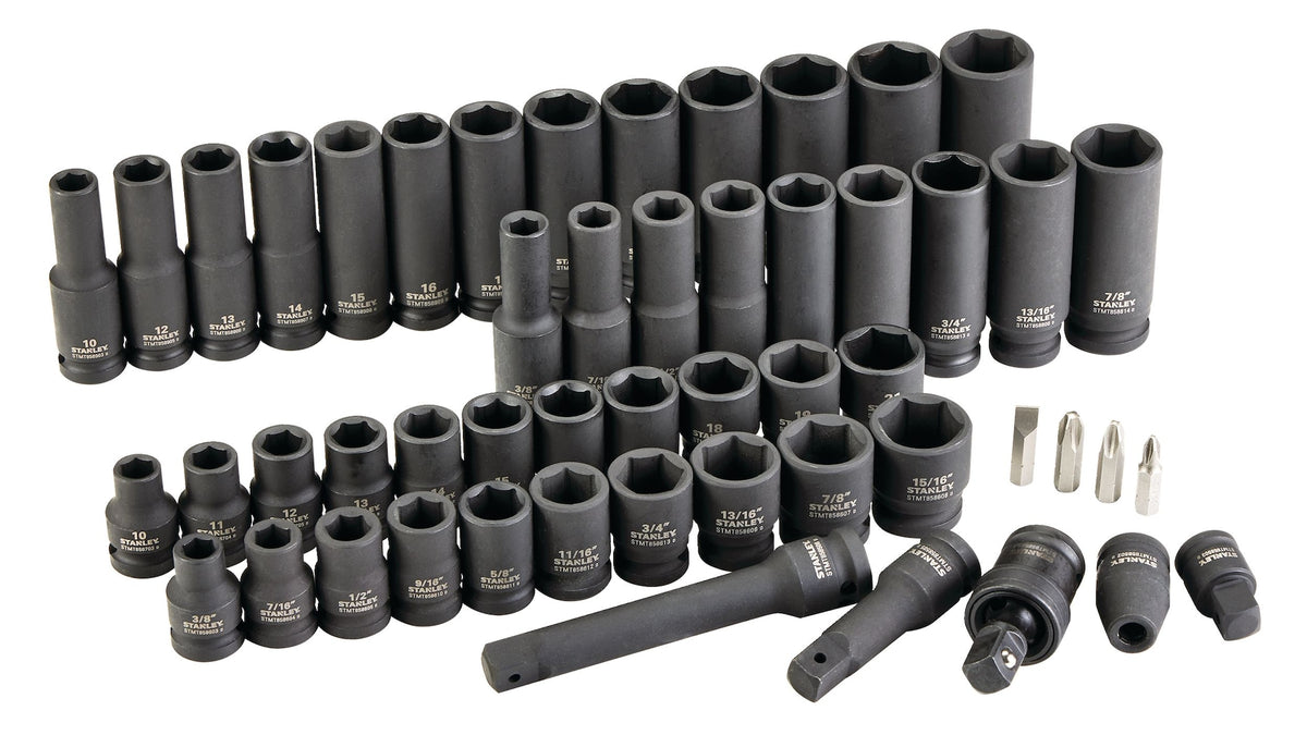 Stanley Pro 1/2-in Impact Socket Set, 52-pc
