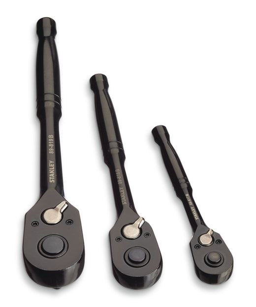 Stanley Professional Grade Black Chrome Ratchet Set, 3-pc