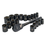 Stanley Professional Grade Black Chrome Socket Set, 19-pc, SAE/Metric image 4