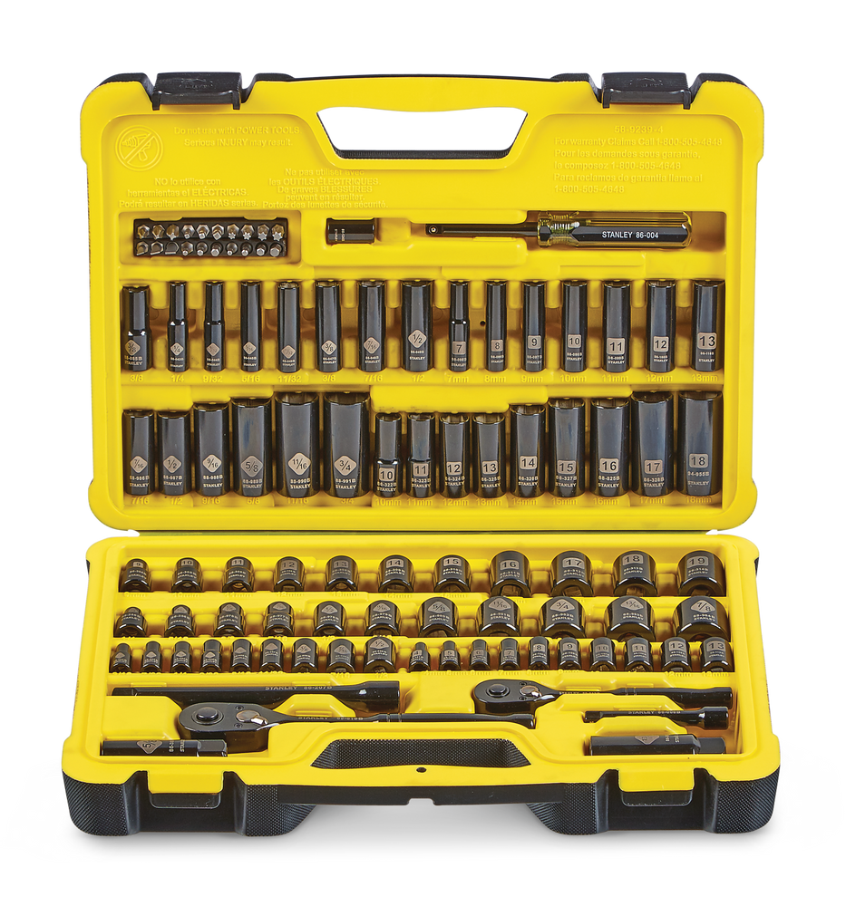 Stanley Professional Grade Black Chrome Socket Set, 99-pc, SAE/Metric