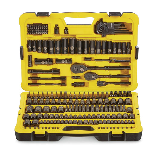 Stanley Professional Grade Black Chrome Socket Set, SAE/Metric, 230-pc