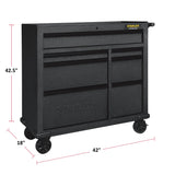 Stanley Rolling Tool Storage Cabinet with 7 Drawers, Power Bar with USB, Black, 42-in image 3