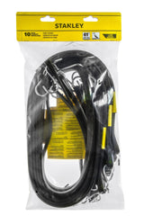 Stanley Tarp Straps, All-Weather Rubber Bungee Cords with S-Hooks, 41-in, 10-pk